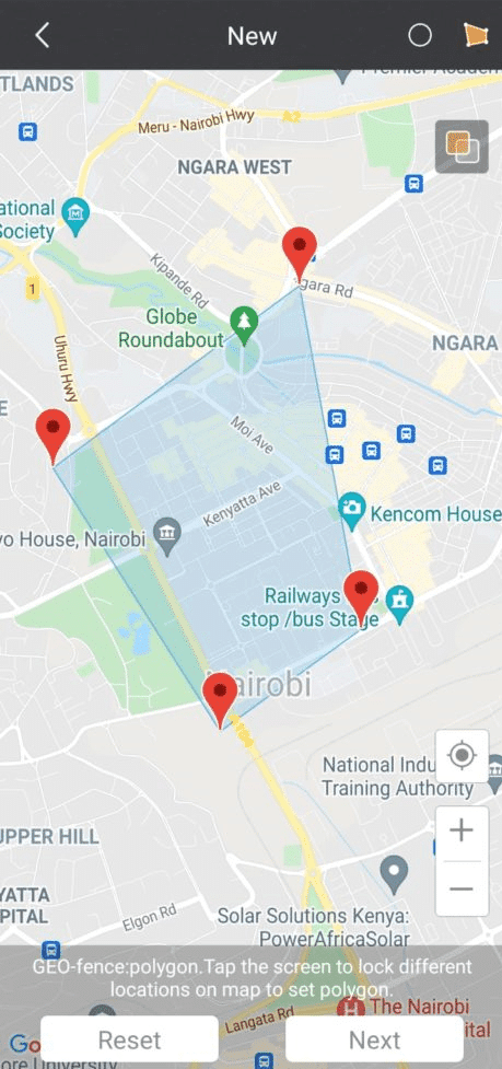 Geo-Fencing on the iTRACK car tracking system