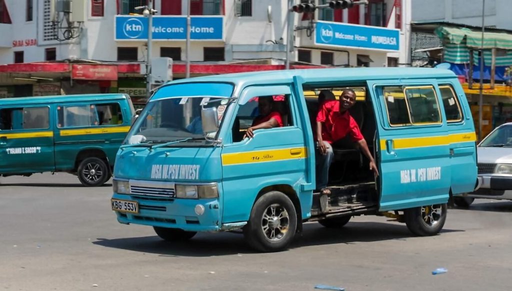 PSV Matatu as used in the article about PSV Insurance Kenya