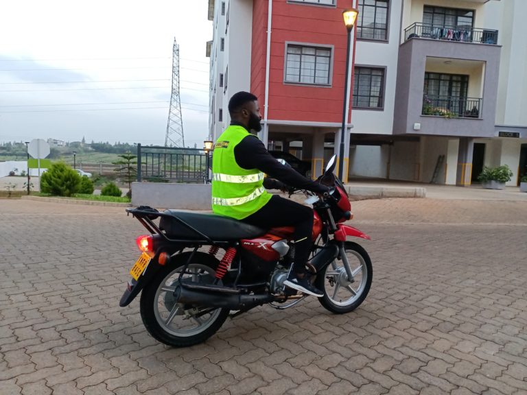 A motorcycle rider as used in the article about Motorcycle Insurance Kenya