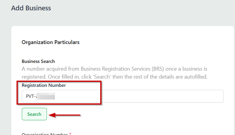 Business registration number on NTSA Portal