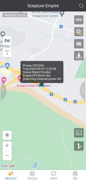 car tracking using the itrack app